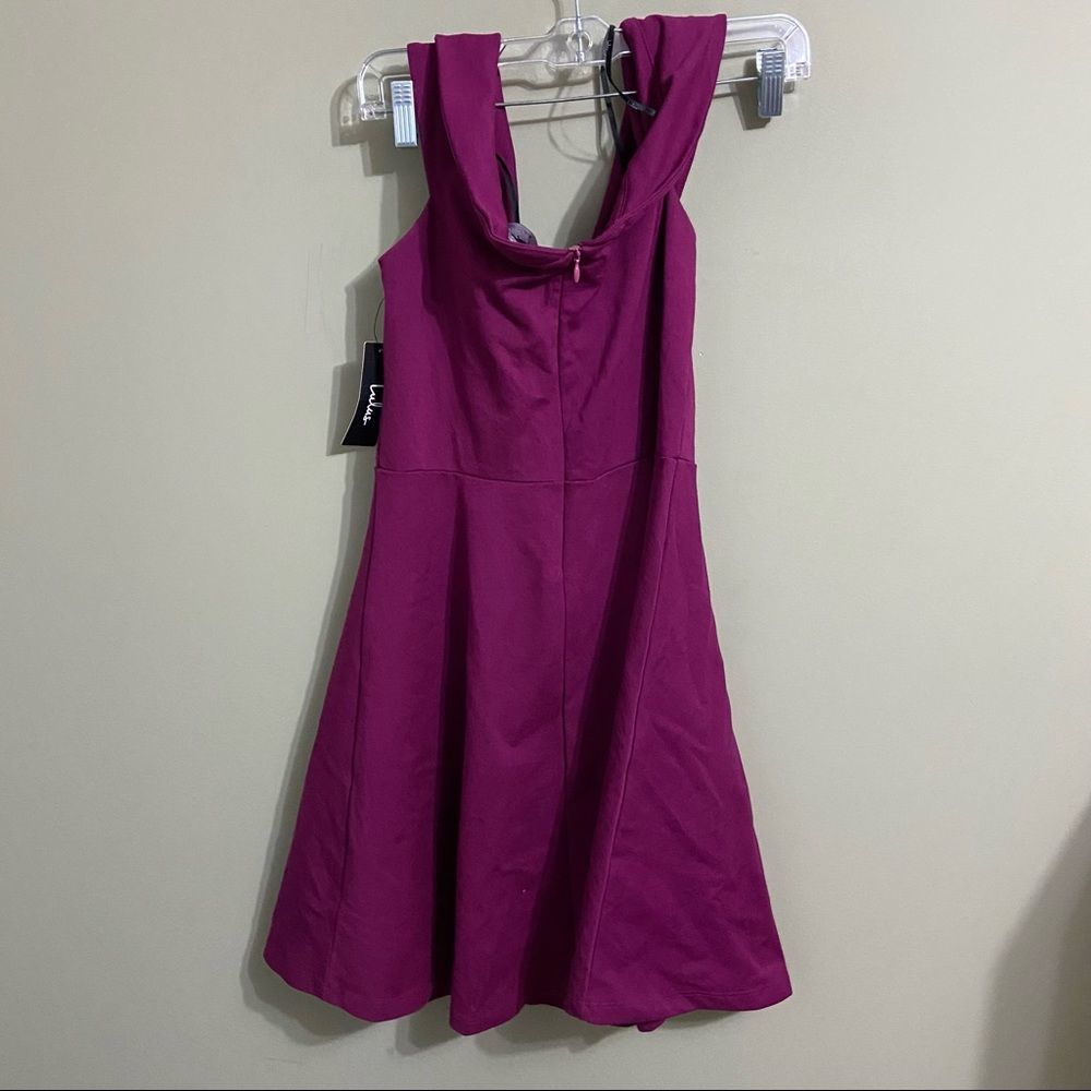 Lulu's Strapless Magenta Dress - Picture 3 of 6